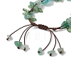 Electroplated Natural Green Aventurine Chip Bead Braided Bead Bracelets for Women BJEW-TA00610-04-4