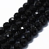 Natural Black Tourmaline Beads Strands LS-G-G927-46-1
