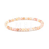 Natural Pink Opal Round Beaded Stretch Bracelet BJEW-JB07744-1