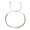 Natural White Jade Bead Braided Bead Bracelets SR7780-5
