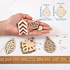 DIY 40 Pairs Natural Wooden Earring Making Kits DIY-TA0003-34P-5