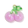 AB Color Alloy & Resin Beaded Pendants RE-CBA4A70-02D-1