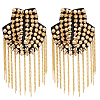 Fashionable Punk Style Chain Tassel Epaulettes DIY-WH0304-475G-1