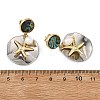 2 Pairs Paua Shell with Non-Tarnish 201 Stainless Steel Stud Earrings EJEW-JE07477-6
