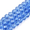 Transparent Glass Beads Strands EGLA-A035-T4mm-D14-1