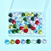 48Pcs 8 Colors Electroplate Glass Links Connectors EGLA-FS0001-48-7
