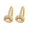 Rack Plating Brass Micro Pave Clear Cubic Zirconia Dangle Earring EJEW-C102-36G-1