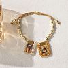 Adjustable Jesus & Virgin Mary Charm Cord Bracelets KQ6530-1