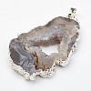 Natural Geode Agate Pendants G-G950-02P-3