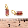 Brass Micro Pave Cubic Zirconia Charms ZIRC-F111-03G-10-3
