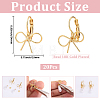 10 Pairs Bowknot Brass Leverback Earrings for Women EJEW-SC0001-91-2