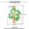 304 Stainless Steel with Spring Green Enamel Pendants SA-OY003-73G-2
