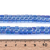 AB Color Plated Transparent Glass Beads Strands GLAA-T026-4x8mm-T04-4