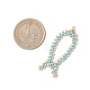 5Pcs Glass Seed Beaded Fish Pendants PALLOY-MZ01173-2