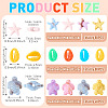 200Pcs 3 Styles Ocean Animal Opaque Acrylic Beads OACR-TA0005-04-4