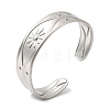 Non-Tarnish 304 Stainless Steel Cuff Bangles BJEW-K267-05P-3