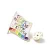 Rainbow Flag Alloy Enamel Pin Brooches JEWB-C029-05G-3