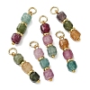 Natural Multicolor Tourmaline Pendants PALLOY-JF05308-2