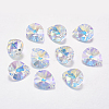 Faceted K9 Glass Rhinestone Charms X-RGLA-F053-E-001AB-1