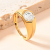 304 Stainless Steel with Cubic Zirconia Finger Rings FS-WG76F9A-09-1