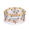 Fashion 201 Stainless Steel Bangle Sets BJEW-L664-023B-M-1-1