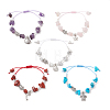 Turtle Alloy Charm Bracelets BJEW-MZ00329-2