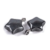 Natural Black Stone Pendants G-Q172-09P-02-2