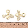 Brass Micro Pave Clear Cubic Zirconia European Dangle Charms KK-N287-33A-G-3