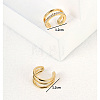 Real 18K Gold Plated Brass Cuff Earrings LS-GM4836-3-2
