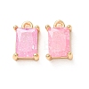 Brass Pave Cubic Zirconia Charms CU-K002-40G-M-2