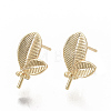 Brass Stud Earring Findings KK-T050-59G-NF-1