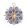 AB Color Plated Glass Pendants PALLOY-MZ01314-01-1