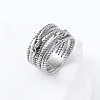 304 Stainless Steel Twisted Wire Design Finger Rings LS-DM2174-5-2