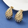 304 Stainless Steel Teardrop Stud Earrings EJEW-B108-07G-1