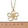 304 Stainless Steel Flower Pendant Cable Chain Necklaces for Men Women NJEW-K308-05B-G-5