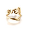Adjustable Brass Micro Pave Cubic Zirconia Finger Rings RJEW-L086-04G-3