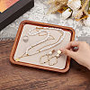 Wood Jewelry Storage Tray with Velvet Mat Inside ODIS-WH0017-082A-3