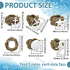 5Pcs 5 Styles Gourd Grass with Opaque Resin Napkin Rings AJEW-PH01702-2
