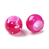 Spray Painted ABS Plastic European Beads KY-G033-01B-10-2