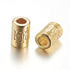 Golden Alloy Column Beads K08WS012-1