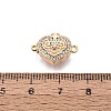 Brass Micro Pave Clear Cubic Zirconia Box Clasps KK-Q074-07G-4