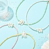 Natural Trochid Shell Chip and Round Natural Pearl Beaded Necklacess for Women NJEW-JN06222-1