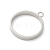 304 Stainless Steel Open Back Bezel Pendants STAS-B126-06D-P-2
