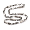 201 Stainless Steel Column Links Necklace NJEW-F222-15P-1