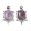 Natural Amethyst Pendants G-A095-04P-01-1