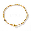 Round Brass Beaded Stretch Bracelets IE6403-3-1