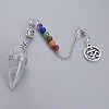 Chakra Jewelry Natural Quartz Crystal Cone Dowsing Pendulums X-G-G771-E07-2