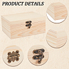 Wood Keepsake Box Gift Cases with Metal Clasps and Hinged Lid CON-CL0001-11-6