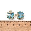 Brass Micro Pave Cubic Zirconia Charms KK-Q043-02G-01-3