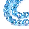Electroplate Transparent Glass Beads Strands EGLA-ZX001-01A-06-3
